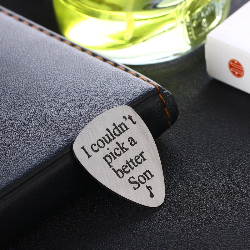 YeeQin I Couldnâ€™t Pick A Better Son Guitar Pick Jewelry Gift for Son From Mom Dad Musician Gifts - Image 3
